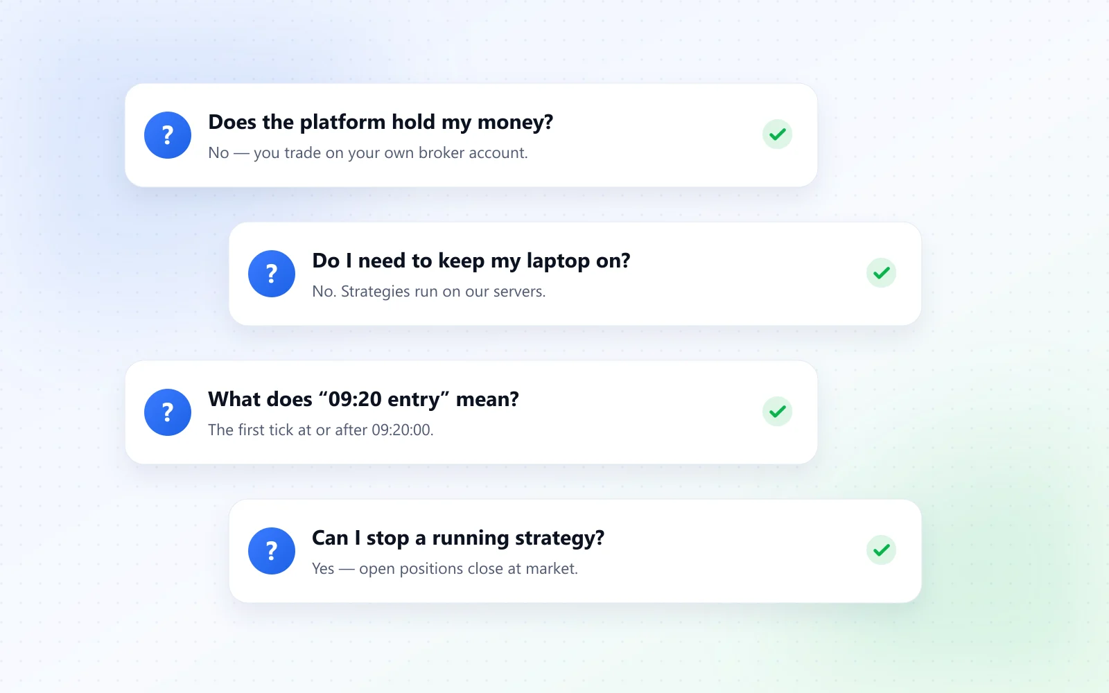 Algo trading FAQ — common questions answered